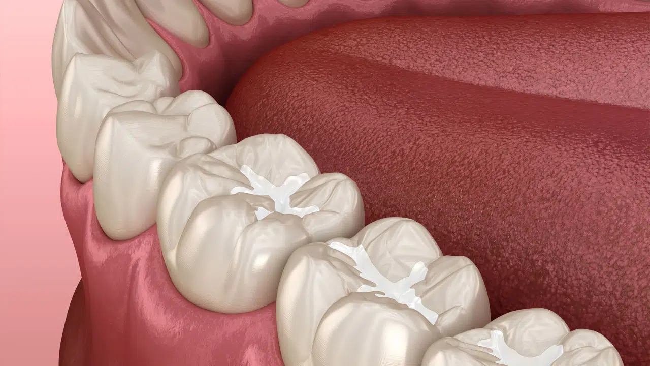 Graphic showing dental sealants